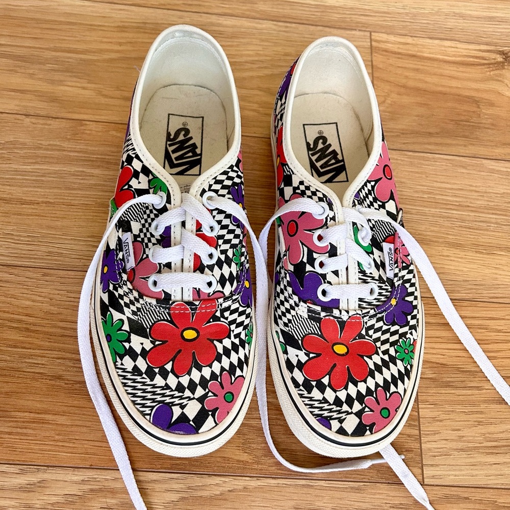 Vans Floral Checkerboard Sneakers